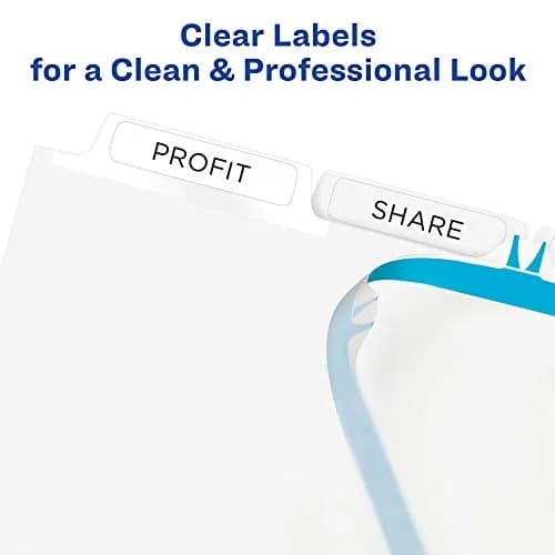 Avery Index Maker Clear Label Dividers, 5-Tab, Extra Wide, 1 Set | Organize Reports & Presentations thumbnail 6