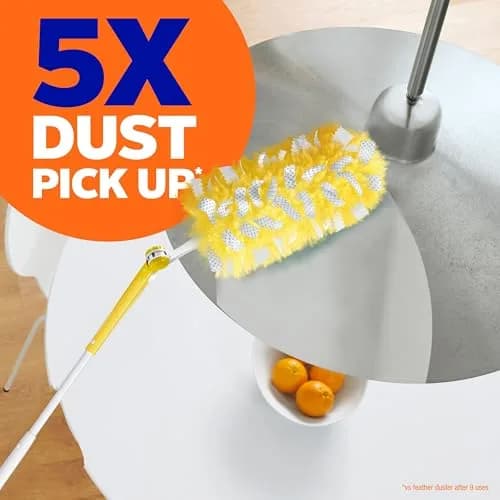 Swiffer Heavy Duty Duster Kit with 3 ft Extendable Handle & 3 Refills | Picks Up 5X More Dust Than Feather Duster thumbnail 4
