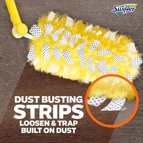 Swiffer Heavy Duty Duster Kit with 3 ft Extendable Handle & 3 Refills | Picks Up 5X More Dust Than Feather Duster thumbnail 7