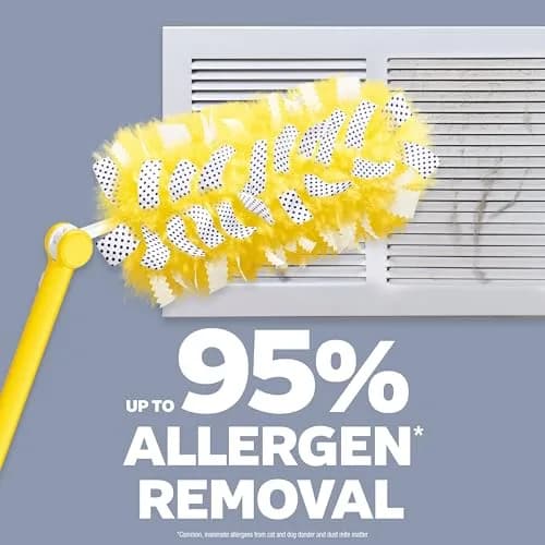 Swiffer Heavy Duty Duster Kit with 3 ft Extendable Handle & 3 Refills | Picks Up 5X More Dust Than Feather Duster thumbnail 3