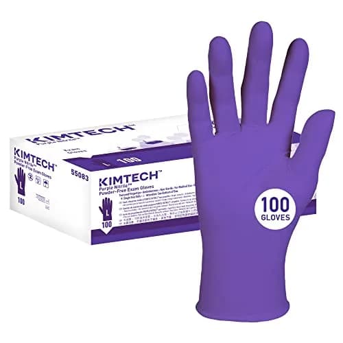 KIMTECH Purple Nitrile Exam Gloves Large 100 Count (9.5" Length, 5.9 Mil) | Superior Quality AQL 1.0 — Large