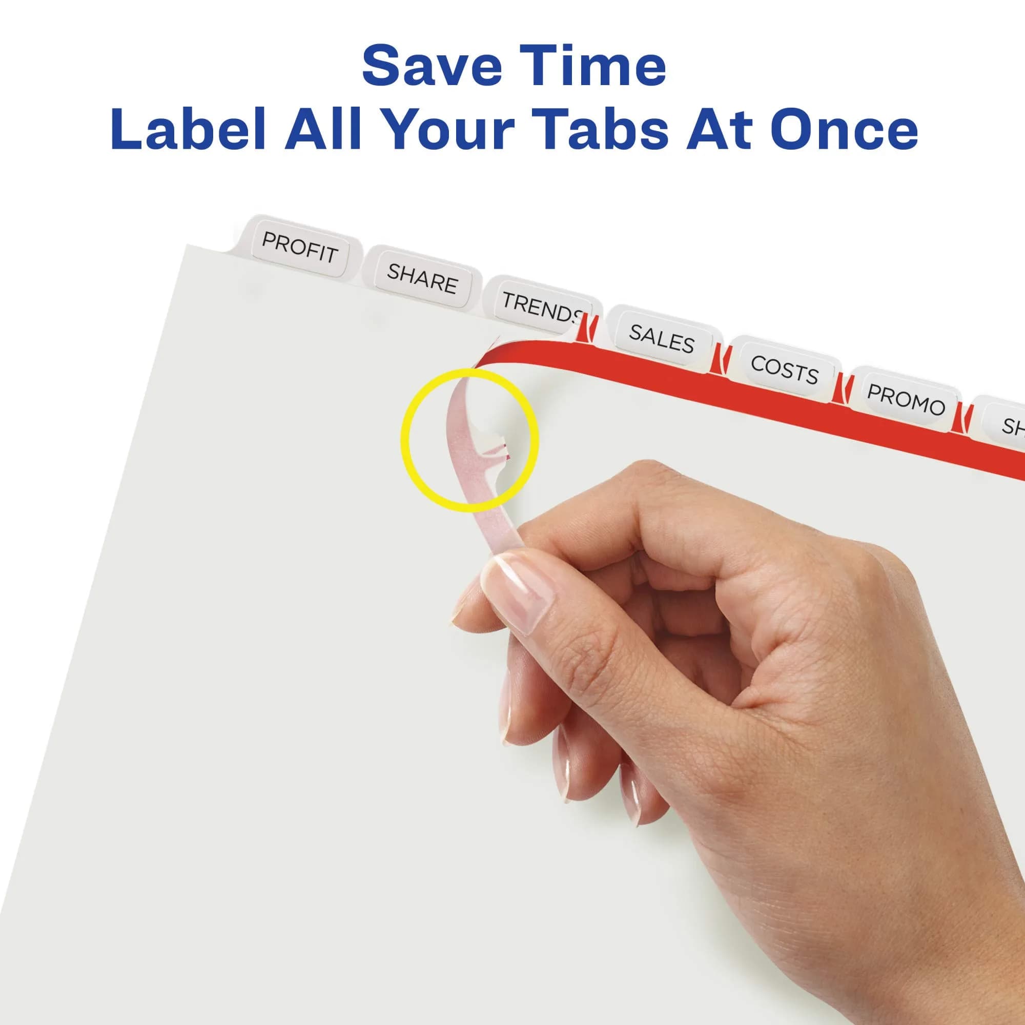 Avery Index Maker Clear Label Dividers, 8-Tab, Extra Wide, 1 Set | Organize Reports & Presentations with Easy Apply Labels - view 5