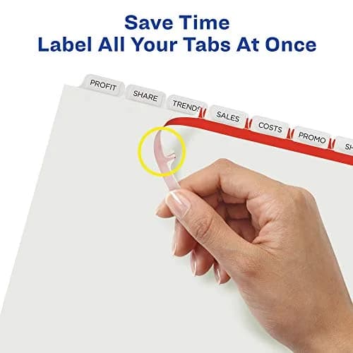 Avery Index Maker Clear Label Dividers, 8-Tab, Extra Wide, 1 Set | Organize Reports & Presentations with Easy Apply Labels thumbnail 5