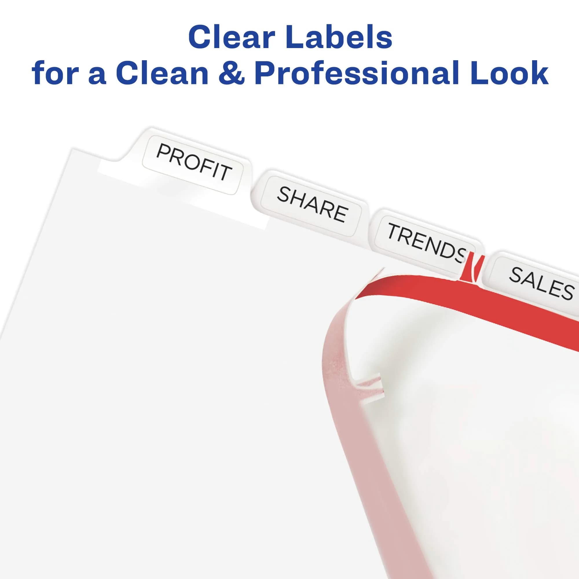 Avery Index Maker Clear Label Dividers, 8-Tab, Extra Wide, 1 Set | Organize Reports & Presentations with Easy Apply Labels - view 6