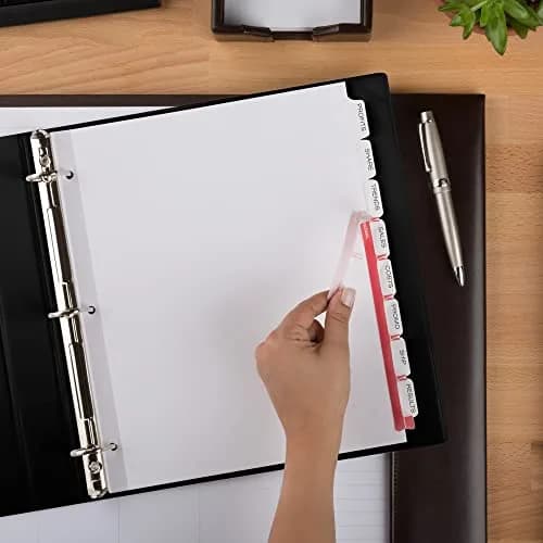 Avery Index Maker Clear Label Dividers, 8-Tab, Extra Wide, 1 Set | Organize Reports & Presentations with Easy Apply Labels thumbnail 7