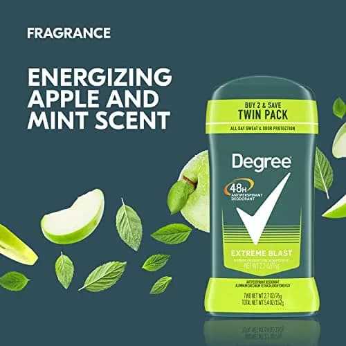 Degree Men Original Protection Antiperspirant Deodorant Extreme Blast Twin Pack 5.4 oz (153 g) | 48-Hour Sweat and Odor Protection thumbnail 4