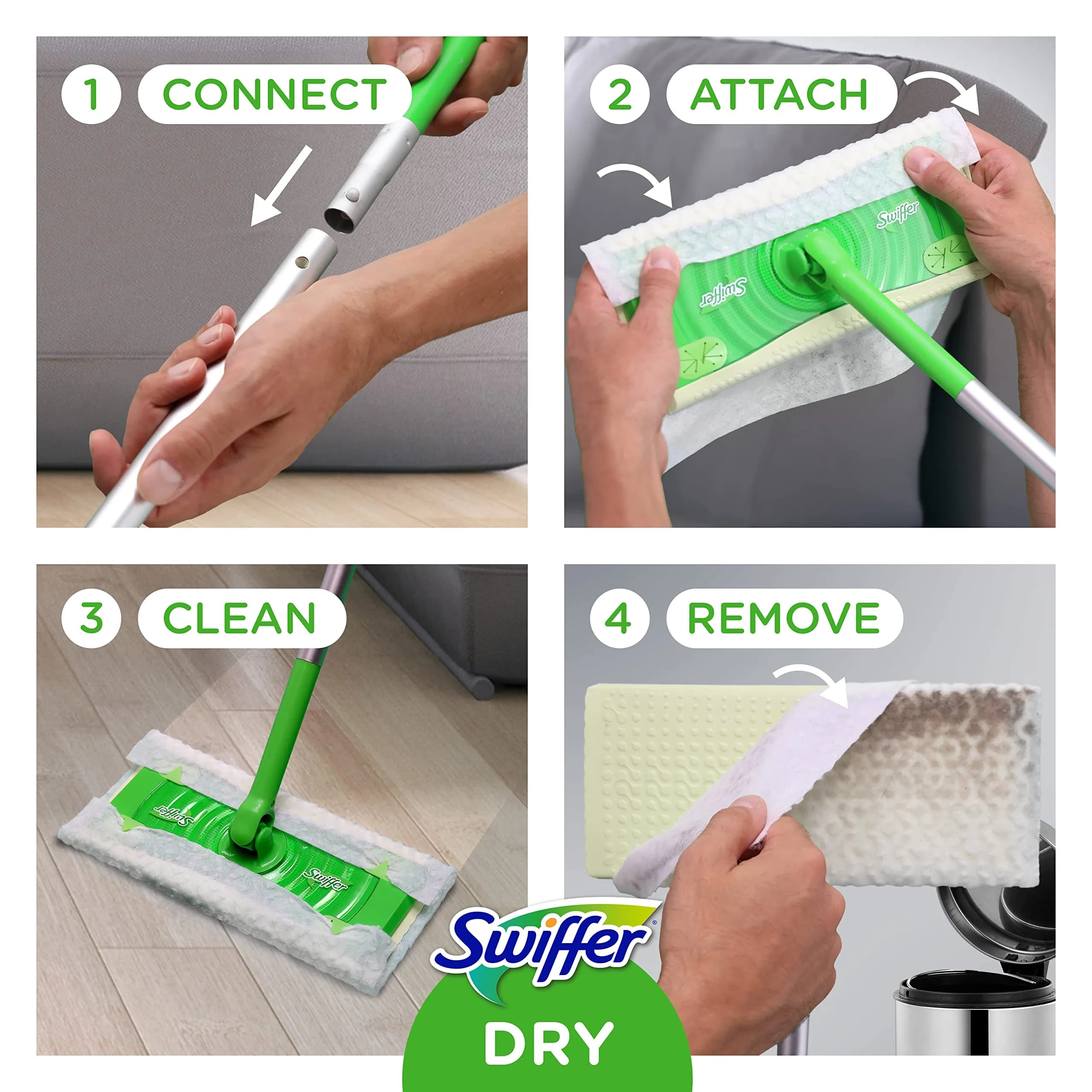 Swiffer Sweeper Dry Sweeping Pad Refills with Febreze Lavender Vanilla & Comfort Scent, 32 Count | Traps & Locks Dirt for Multi-Surface Floors - view 4