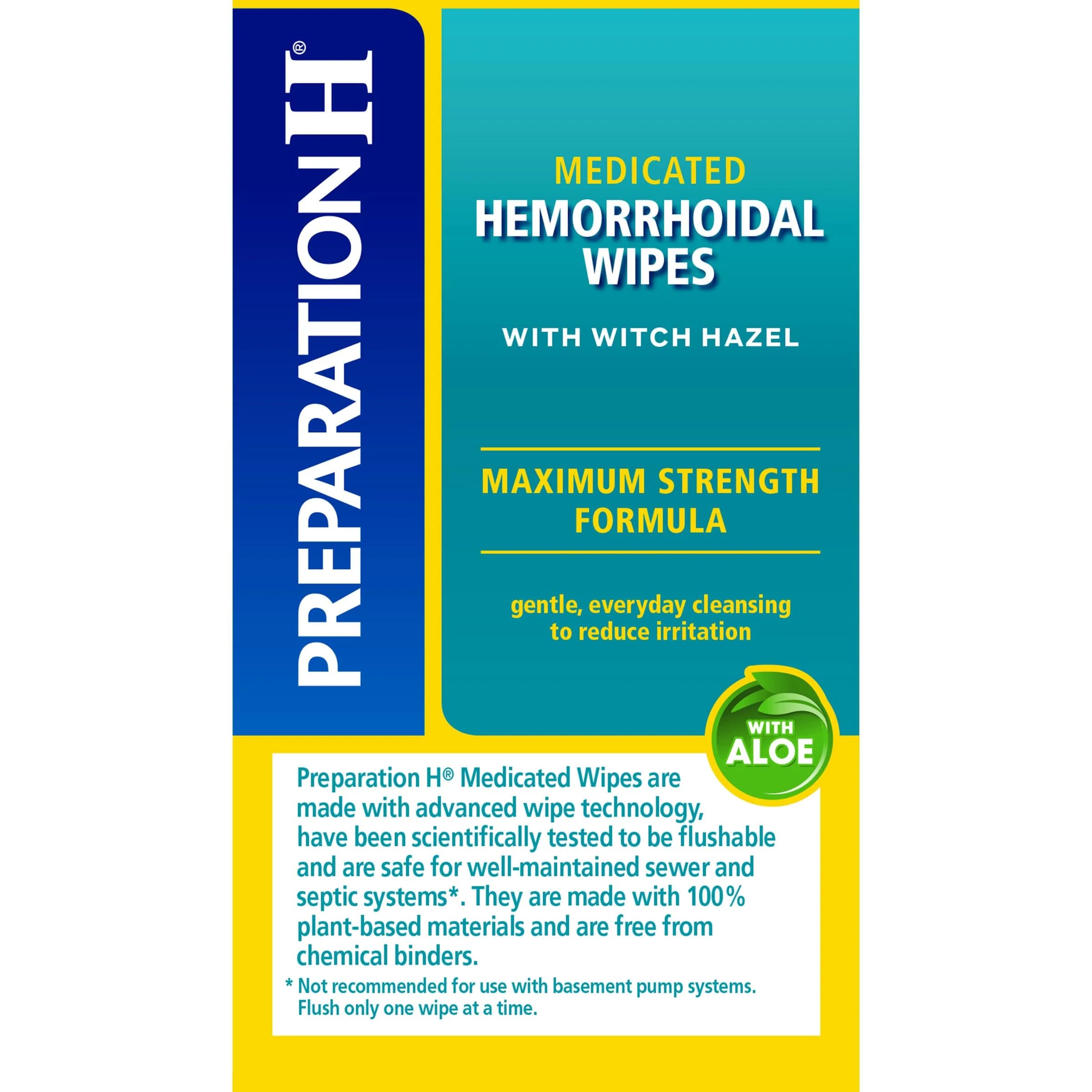 Preparation H Hemorrhoid Flushable Wipes with Witch Hazel 96 Count | FDA Approved Medication - view 9