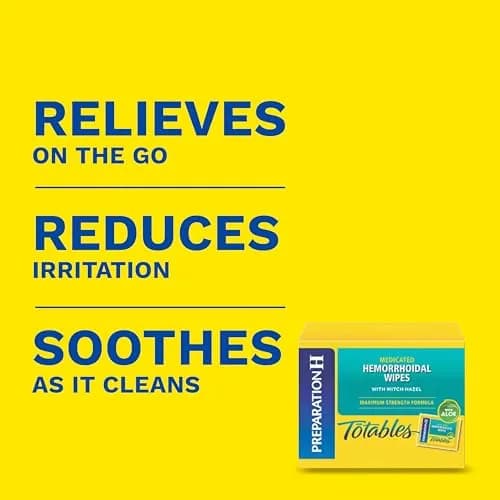 Preparation H Hemorrhoid Flushable Wipes with Witch Hazel 96 Count | FDA Approved Medication thumbnail 2