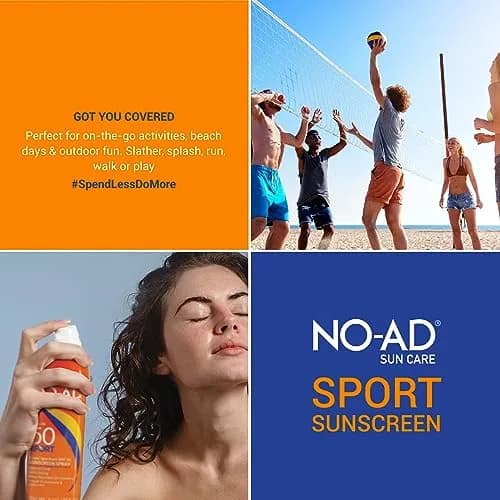 NO-AD Sport Sunscreen Lotion SPF 50 16 oz | Water-Resistant, Fragrance-Free, Family Size thumbnail 6