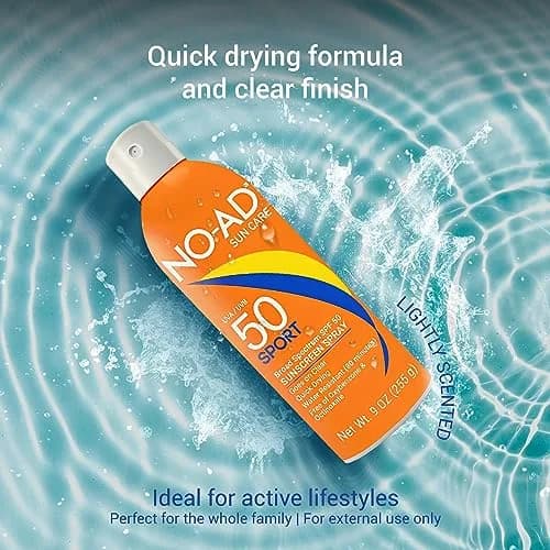 NO-AD Sport Sunscreen Lotion SPF 50 16 oz | Water-Resistant, Fragrance-Free, Family Size thumbnail 3