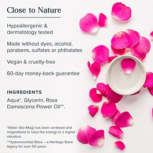 Heritage Store Rosewater with Glycerin | 8 Fl Oz Mist for Skin & Hair | Vegan, Natural, Hydrating thumbnail 5