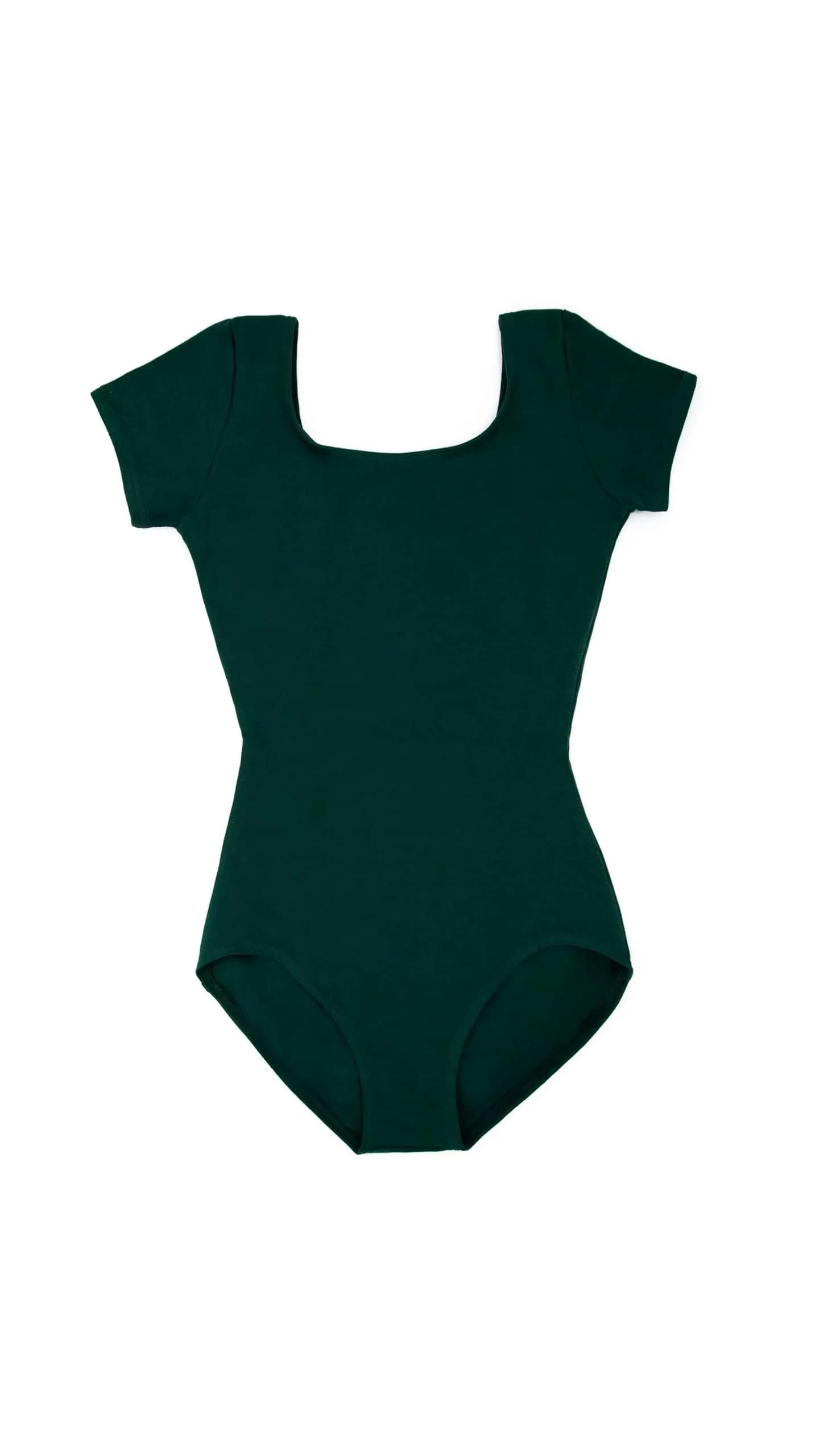 Capezio Classic Short Sleeve Leotard, Hunter, Medium | Elegant Gymnastics & Dance Wear