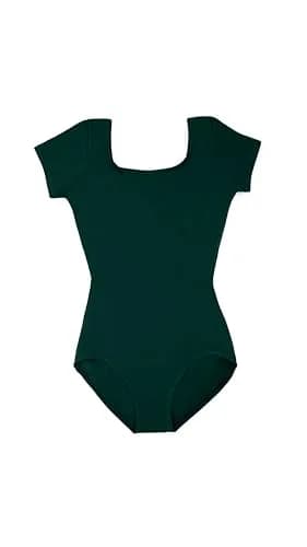 Capezio Classic Short Sleeve Leotard, Hunter, Medium | Elegant Gymnastics & Dance Wear thumbnail 1