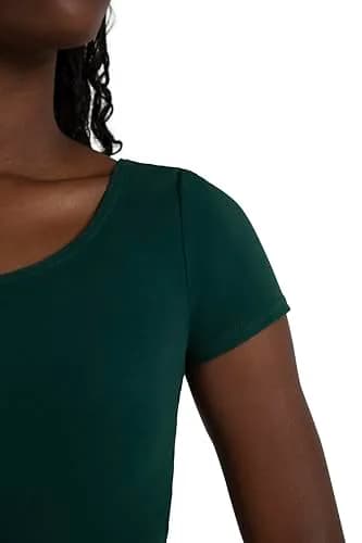 Capezio Classic Short Sleeve Leotard, Hunter, Medium | Elegant Gymnastics & Dance Wear thumbnail 4