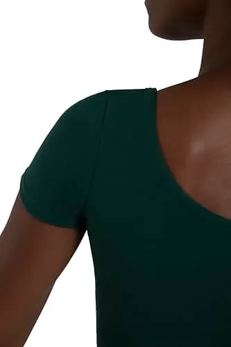 Capezio Classic Short Sleeve Leotard, Hunter, Medium | Elegant Gymnastics & Dance Wear thumbnail 3