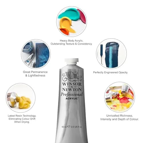 Winsor & Newton Professional Acrylic Paint Buff Titanium 60ml (2.02 Fl Oz) | ASTM D4236 Certified, Opaque Finish thumbnail 3