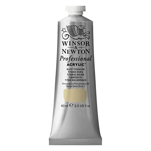 Winsor & Newton Professional Acrylic Paint Buff Titanium 60ml (2.02 Fl Oz) | ASTM D4236 Certified, Opaque Finish - main product image