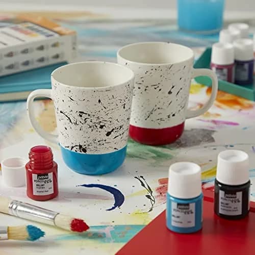 PEBEO Porcelaine 150 Ceramic Paint - Water-Based High-Gloss Color Paints for Porcelain, 45 ml Bottle, Ruby Red thumbnail 5