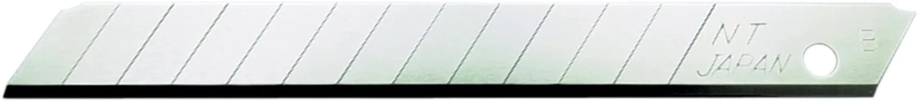NT Cutter 9mm Snap-Off Blades | High-Quality Carbon Steel, 10-Pack, Japan — Silver