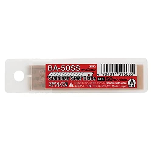 NT Cutter 9mm Stainless Steel Snap-Off Blades, 50-Blade Pack, 80mm Length | Rust-Resistant for Damp Conditions thumbnail 2
