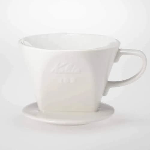 Kalita 102 Ceramic Dripper White | Classic Pour Over Coffee Maker with 8oz Capacity thumbnail 4