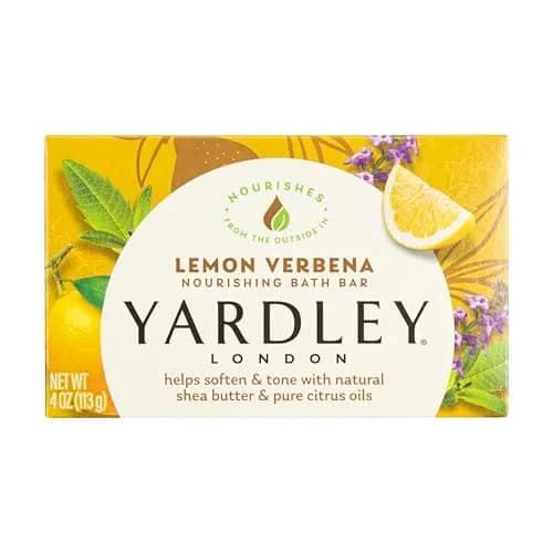 Yardley Lemon Verbena Moisturizing Bath Bar 4.25oz | Natural Shea & Citrus Oils for Soft, Invigorated Skin thumbnail 1