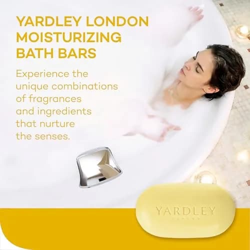 Yardley Lemon Verbena Moisturizing Bath Bar 4.25oz | Natural Shea & Citrus Oils for Soft, Invigorated Skin thumbnail 4