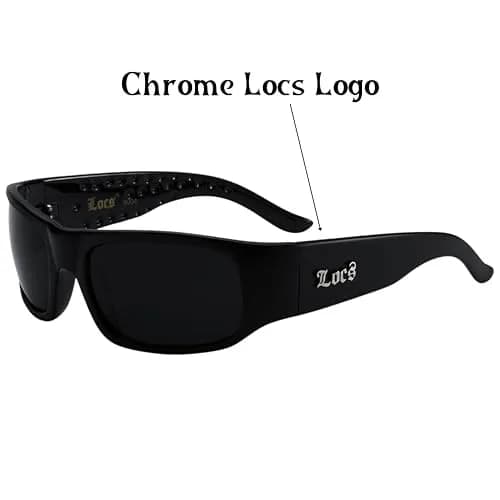 LOCS Dark Sunglasses 6018 Square Retro Style with UV400 Protection | Black Plastic Frame thumbnail 7
