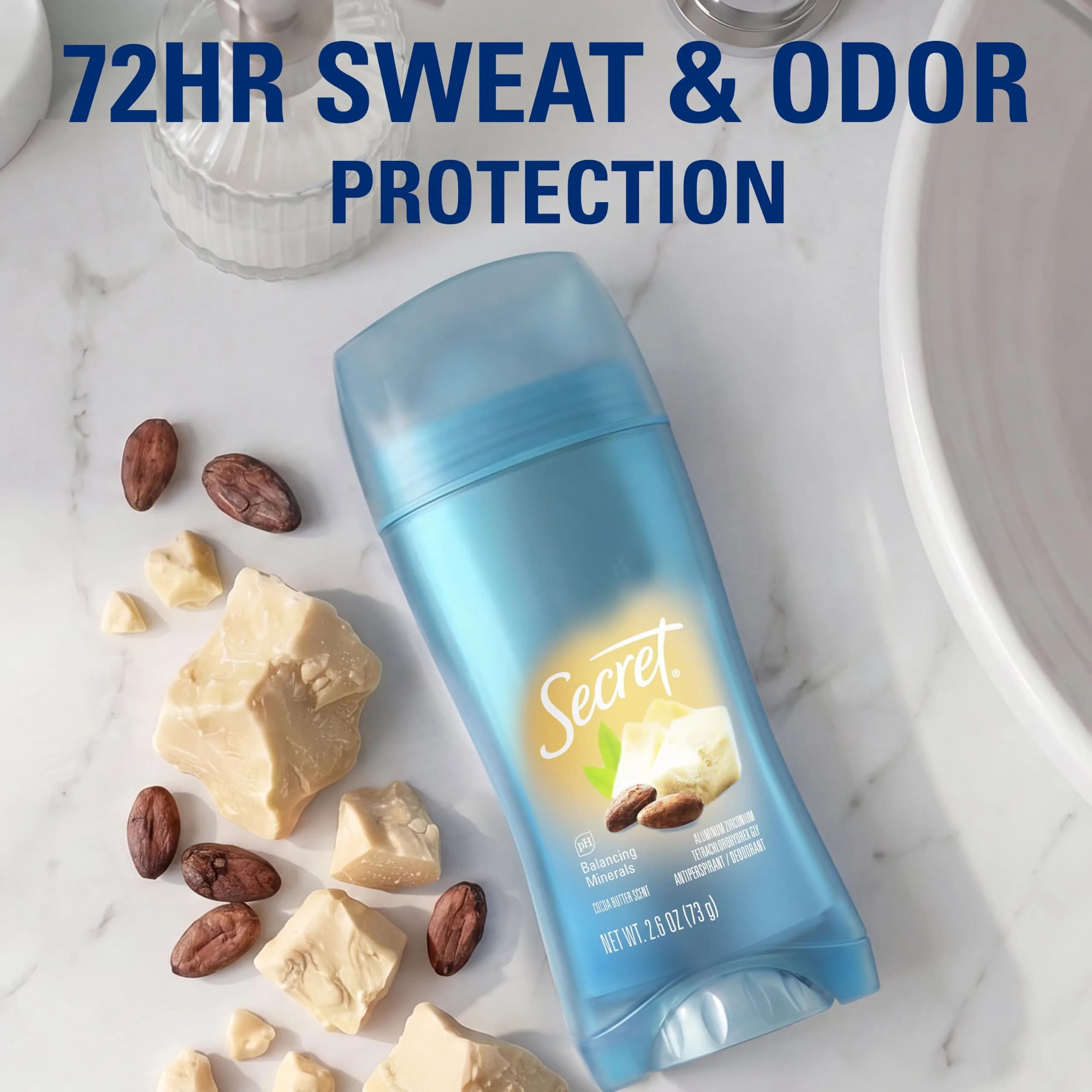 Secret Fresh Antiperspirant Deodorant for Women, Soapy Bubble Bath Scent, 72hr Protection, 77g (2.6 oz) - view 3