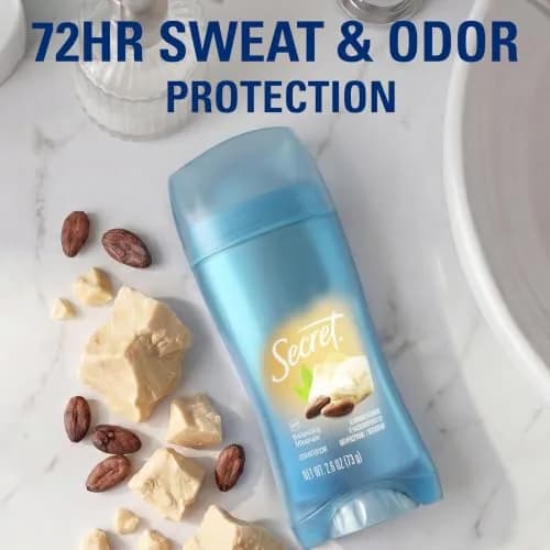 Secret Cocoa Butter Scent Antiperspirant Deodorant for Women, 72hr Protection, Invisible Solid, 2.6 oz thumbnail 3