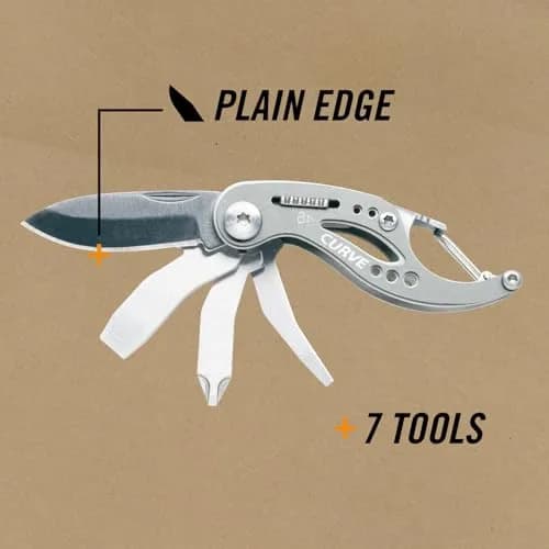 Gerber Curve 6-in-1 Keychain Multitool with Screwdriver & Bottle Opener | 5.1 cm (2 in) Blade thumbnail 3