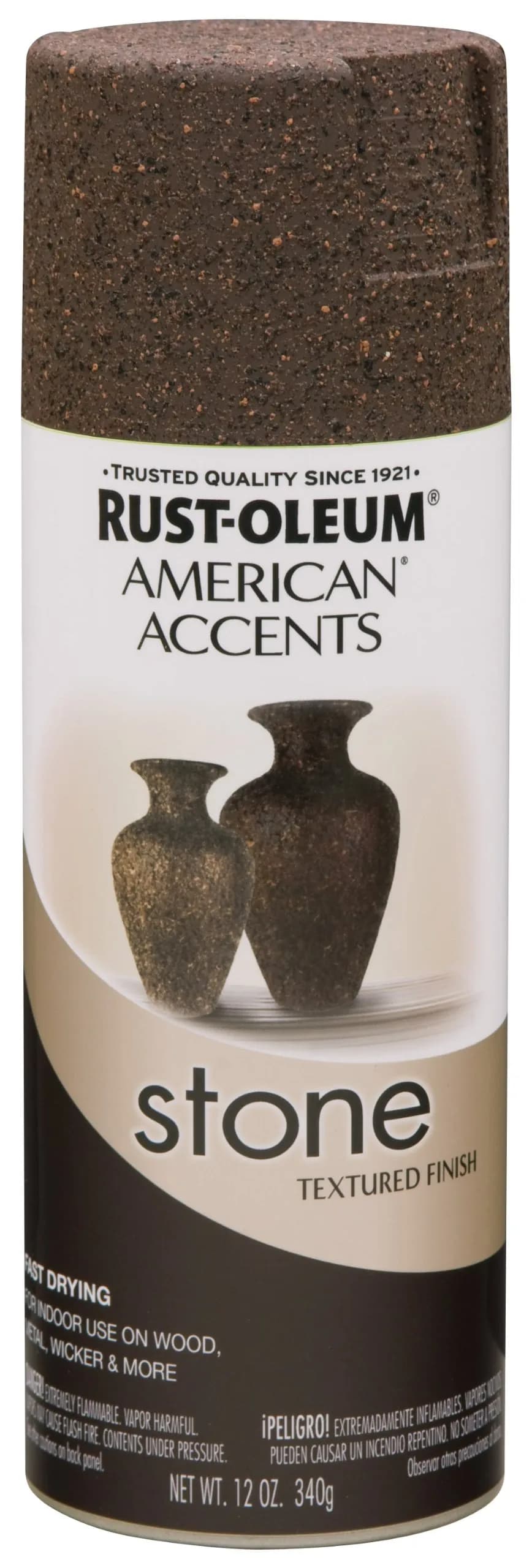 Rust-Oleum Stone Creations Mineral Brown Spray Paint, 12 oz (355 ml) Textured Finish for Indoor Surfaces - main product image