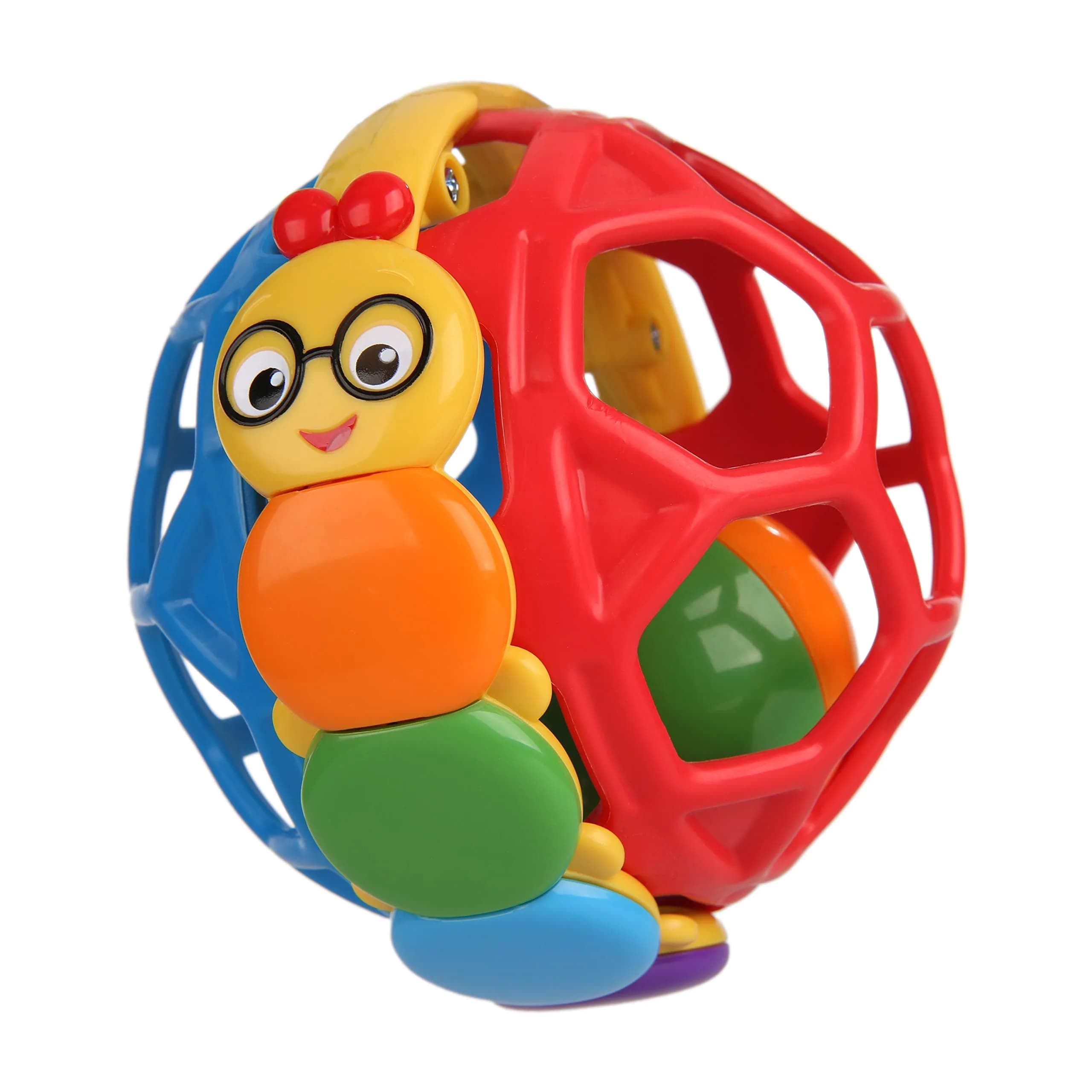 Baby Einstein Grip & Spin Oball Rattle Toy, BPA Free, 0+ Months | 10cm (4 inch) Diameter — Red