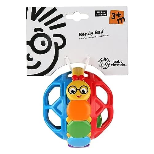 Baby Einstein Bendy Ball Easy Grasp Oball Rattle Toy 10.16 cm (4 Inches) | BPA-Free for Ages 3 Months+ thumbnail 7