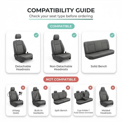 FH Group Automotive Full Car Seat Covers for SUV, Trucks, Sedan and More - Universal Fit Front High Back & Rear Solid Bench Design Interior Accessories - 3D Air Mesh Fabric Center Panel - Blue | Breathable & Washable thumbnail 2