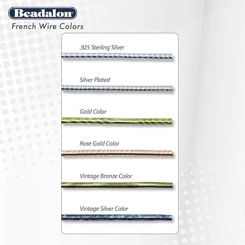 Beadalon French Beading Craft Wire 0.80 mm | Gold, 1 m | Protective & Aesthetic Jewelry Component thumbnail 3