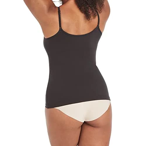 Maidenform Long Length Cami Firm Control Microfiber Shapewear for Women, Black, Large US | Smoothing Tank Top thumbnail 4
