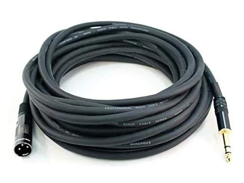 Monoprice Premier Series XLR Male to 1/4-Inch TRS Male Cable - 4.57 m (15 Feet) - Black, 16AWG, Gold Plated thumbnail 5