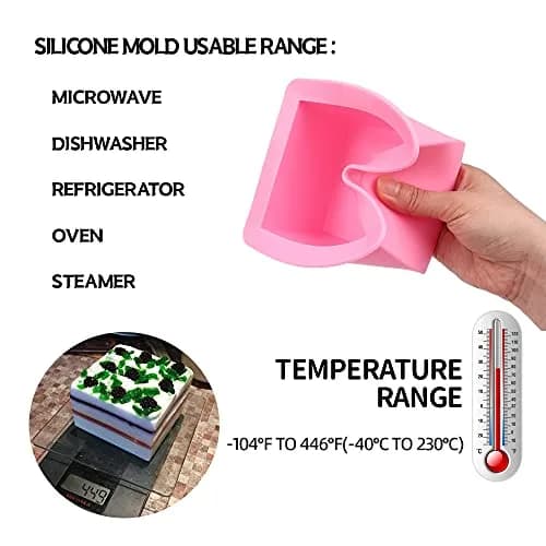 BAKER DEPOT 500ML Silicone Mold for Handmade Soap & Bread, Set of 2 | Heat Resistant -40 to 445°F thumbnail 1