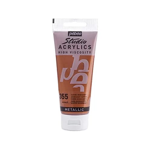 Pebeo Acrylic Fine Studio Acrylics Copper 100ml (3.38oz) | Rich Pigments, Matte Finish for Artists & Beginners thumbnail 1