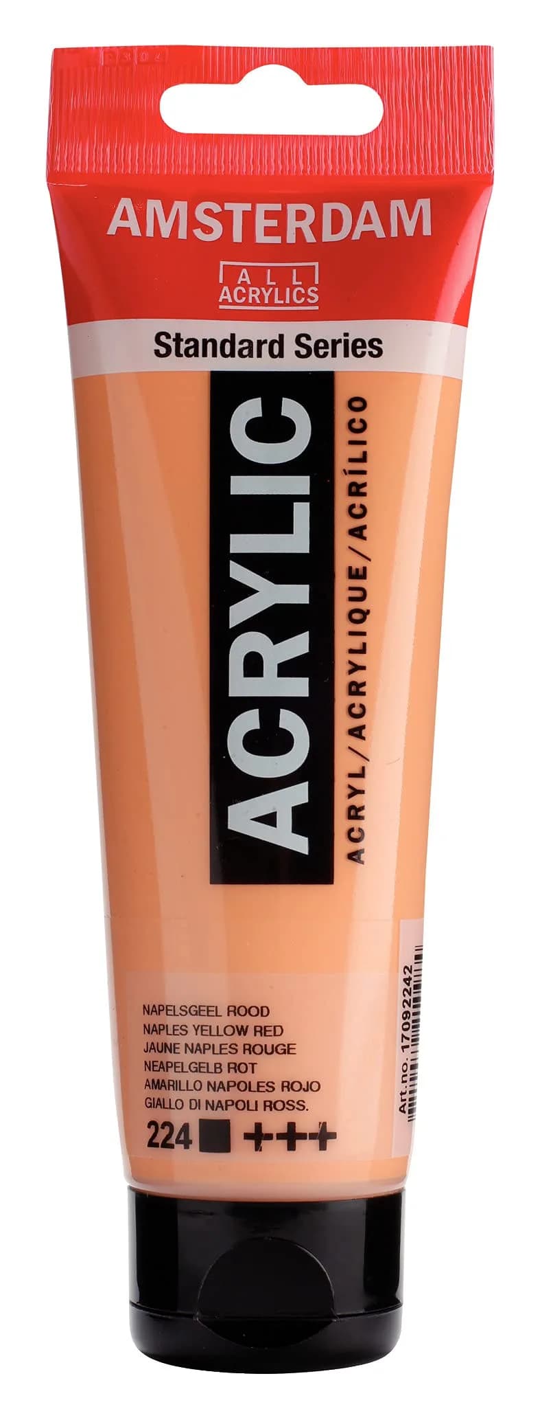 Amsterdam Standard Series Acrylic Paint Tube 120ml (4.05 Fl Oz) Naples Yellow Red | Professional Grade Lightfast Color — Naples Yellow Red