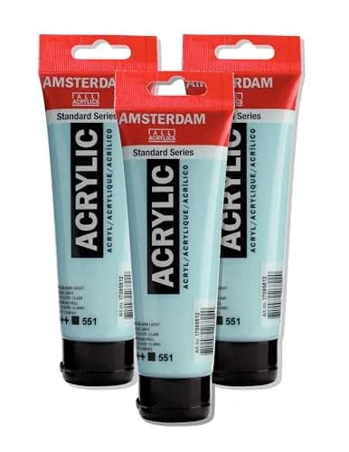 Amsterdam Standard Series Acrylic Paint Tube, Sky Blue Light 551, 120ml (4 fl oz) | Professional Grade, Opaque Finish — Sky Blue Light
