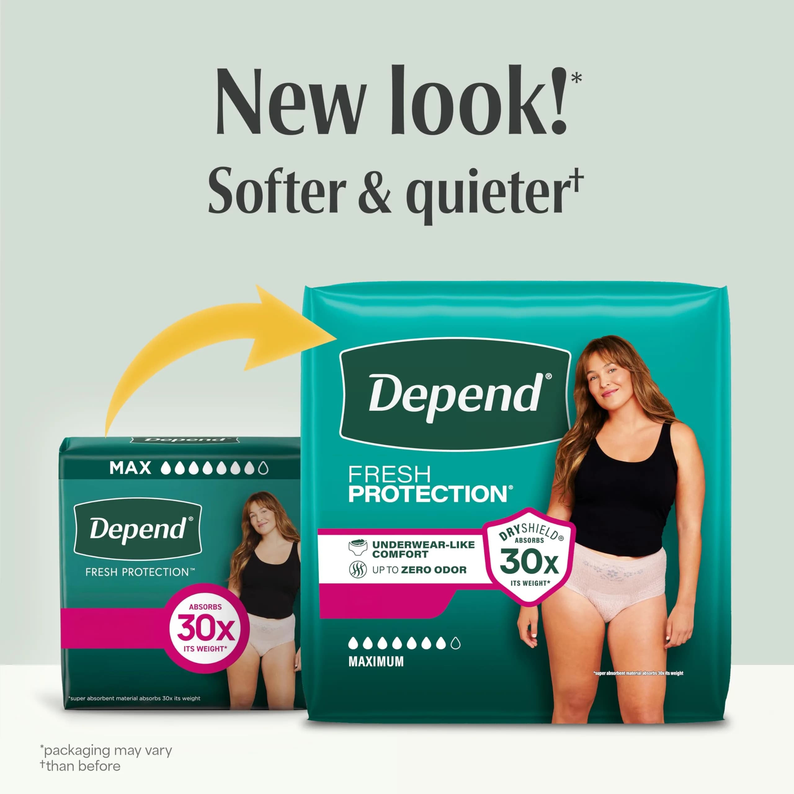 Depend Fresh Protection Adult Incontinence Underwear for Women, Large, 17 Count | USA Imported Discreet Protection - view 2