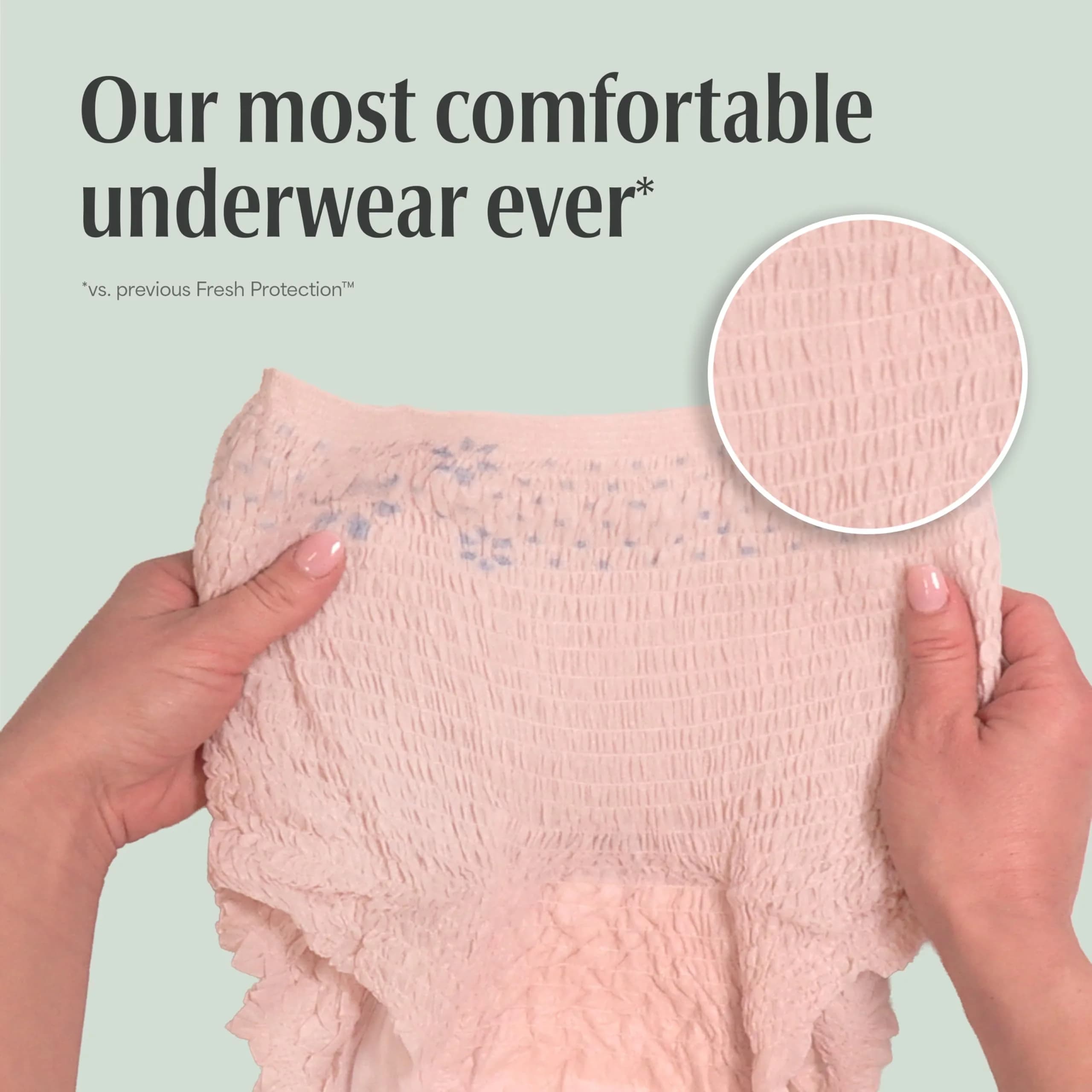 Depend Fresh Protection Adult Incontinence Underwear for Women, Large, 17 Count | USA Imported Discreet Protection - view 5