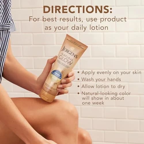 Jergens Natural Glow +Firming Body Lotion 222ml (7.5 Fl Oz) | Gradual Tan & Cellulite Reduction thumbnail 9