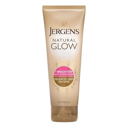 Jergens Natural Glow Self Tanner Body Lotion Medium to Deep Skin Tone 222ml (7.5 Fl Oz) | Gradual Color Build thumbnail 1
