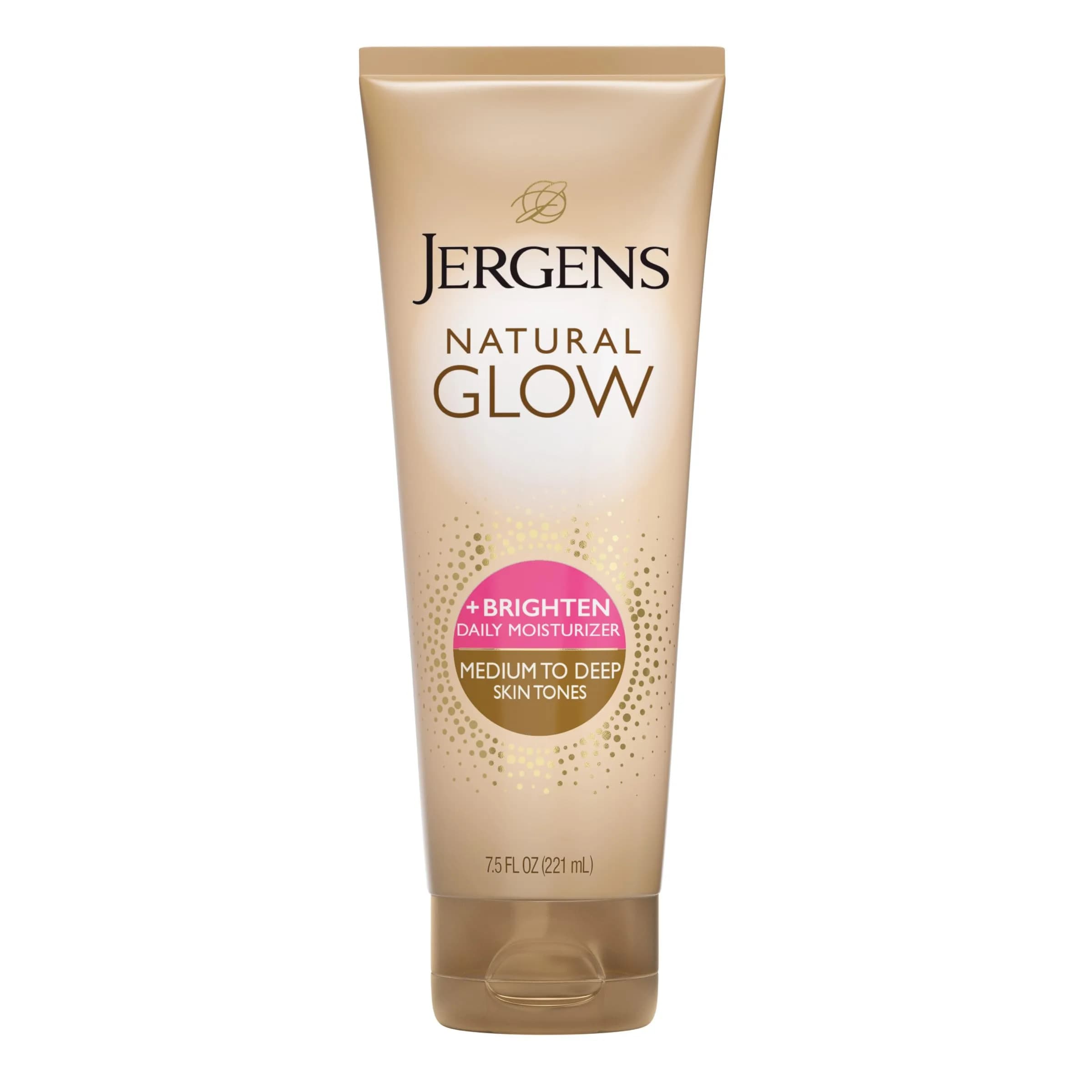 Jergens Natural Glow Self Tanner Body Lotion Medium to Deep Skin Tone 222ml (7.5 Fl Oz) | Gradual Color Build - main product image