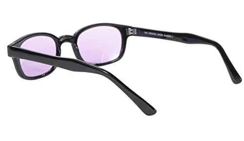 Pacific Coast Original KD's Biker Sunglasses Black Frame/Purple Lens | Wrap-Around UV Protection thumbnail 6
