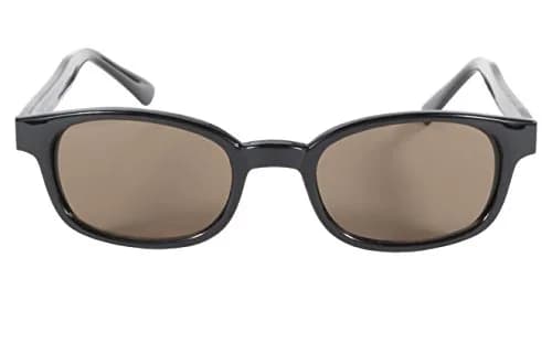 Pacific Coast Original KD's Biker Sunglasses (Black Frame/Dark Brown Lens) | Small Fit, UV & Polycarbonate Protection thumbnail 3